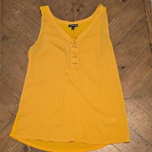 Express Sunflower Lace-Up Tank Top